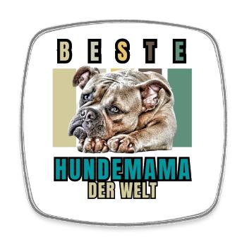 BEST DOG MOM Bulldog Dog Dogs Old English - Square fridge magnet - white - Front