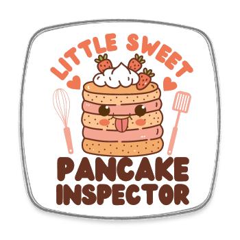Pancake Lover Kids Little Sweet - Viereckiger Kühlschrankmagnet - Weiß - Vorne