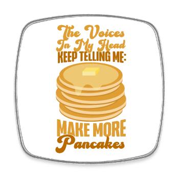 Pancake Lover Kids The Voices In - Square fridge magnet - white - Front