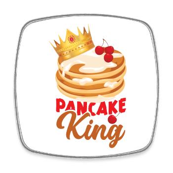 Pancake Lover Kids King Pancake - Viereckiger Kühlschrankmagnet - Weiß - Vorne