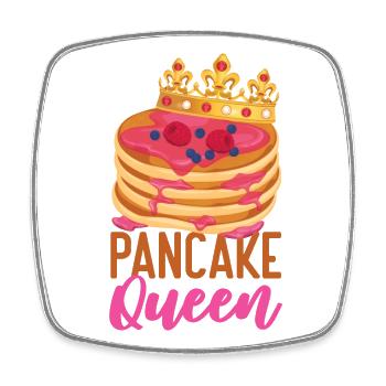 Pancake Lover Kids Queen Pancake - Square fridge magnet - white - Front
