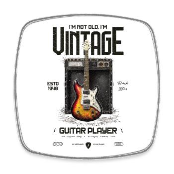 I'm Not Old I'm Vintage Retro 1948 Guitar - Square fridge magnet - white - Front