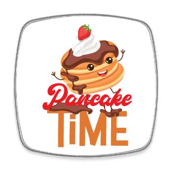 Amateur de crêpes pour enfants L’heure des crêpes - Magnet carré - blanc - Devant