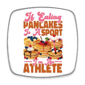 Pancake Lover Kids If Eating - Viereckiger Kühlschrankmagnet - Weiß - Vorne