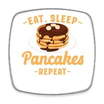 Les enfants amoureux des crêpes mangent le sommeil - Magnet carré - blanc - Devant
