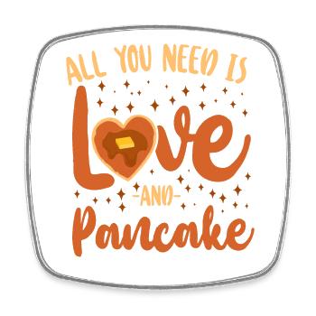 Pancake Lover Kids Girl All You - Viereckiger Kühlschrankmagnet - Weiß - Vorne