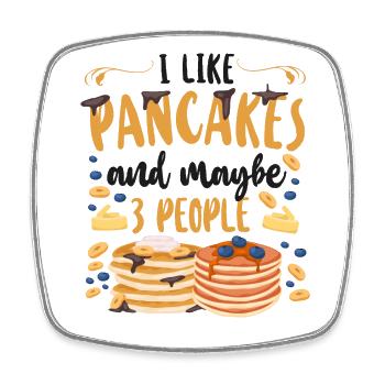 Amoureux des crêpes Les enfants J’aime les crêpes - Magnet carré - blanc - Devant