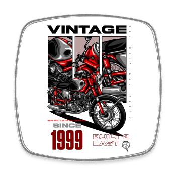 Moto Vintage Motards Motard Anniversaire 1999 - Magnet carré - blanc - Devant