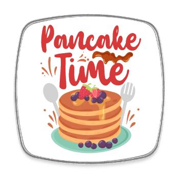 Amateur de crêpes pour enfants L’heure des crêpes - Magnet carré - blanc - Devant