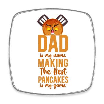 Amoureux des crêpes Enfants Papa Papa Est Mon - Magnet carré - blanc - Devant