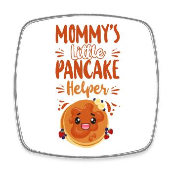 Pancake Lover Kids Mom Mommy's - Viereckiger Kühlschrankmagnet - Weiß - Vorne