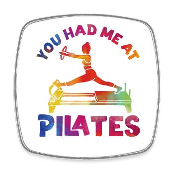 Instructeur de Pilates Professeur Fille - Magnet carré - blanc - Devant