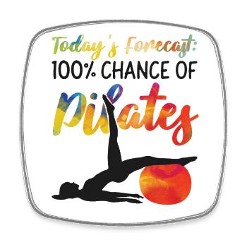 Pilates Instructor Teacher - Viereckiger Kühlschrankmagnet - Weiß - Vorne