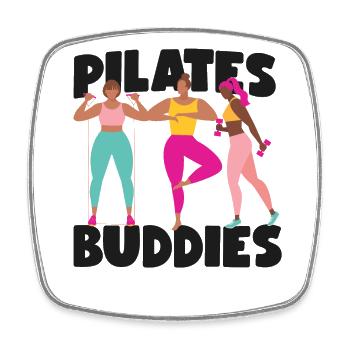 Instructeur de Pilates Professeur Besties - Magnet carré - blanc - Devant