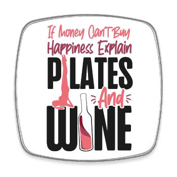 Instructeur de Pilates Professeur de vin Si - Magnet carré - blanc - Devant