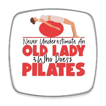 Pilates Instructor Teacher Grandma - Viereckiger Kühlschrankmagnet - Weiß - Vorne