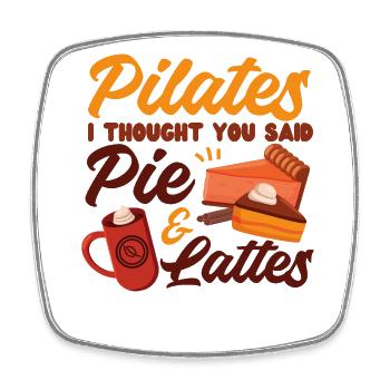Pilates Instructeur Professeur Jeu de mots - Magnet carré - blanc - Devant