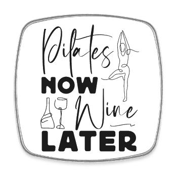 Instructeur de Pilates Professeur de vin - Magnet carré - blanc - Devant