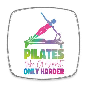 Pilates Instructor Teacher - Viereckiger Kühlschrankmagnet - Weiß - Vorne