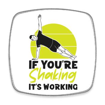 Instructeur de Pilates Professeur Retro - Magnet carré - blanc - Devant