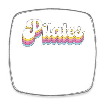 Instructeur de Pilates Professeur Rétro - Magnet carré - blanc - Devant