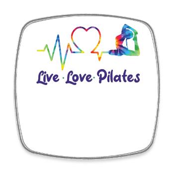 Pilates Instructor Teacher - Viereckiger Kühlschrankmagnet - Weiß - Vorne