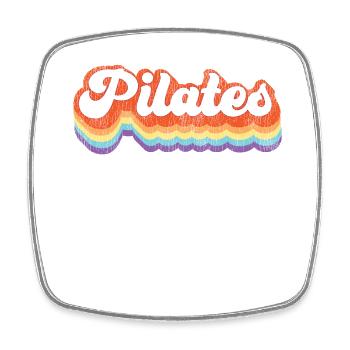 Instructeur de Pilates Professeur Rétro - Magnet carré - blanc - Devant