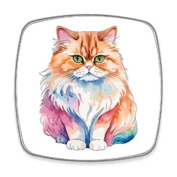Perserkatze Wasserfarben - Viereckiger Kühlschrankmagnet - Weiß - Vorne
