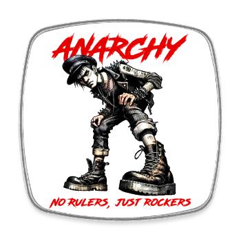Punk Anarchy - Square fridge magnet - white - Front