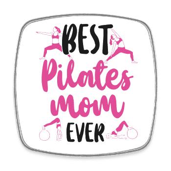 Instructeur de Pilates Professeur Maman - Magnet carré - blanc - Devant
