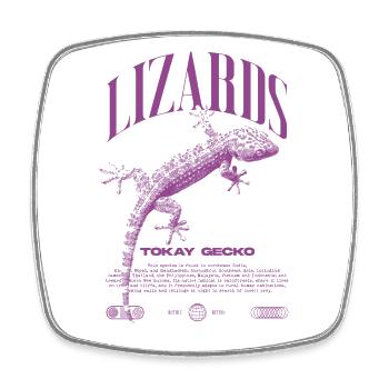 Tokay Gecko Streetwear Lizard Keeper - Magnet carré - blanc - Devant