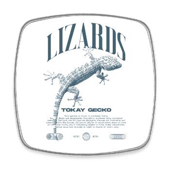 Tokay Gecko Streetwear Lizard Keeper - Magnet carré - blanc - Devant