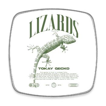 Tokay Gecko Streetwear Lizard Keeper - Magnet carré - blanc - Devant