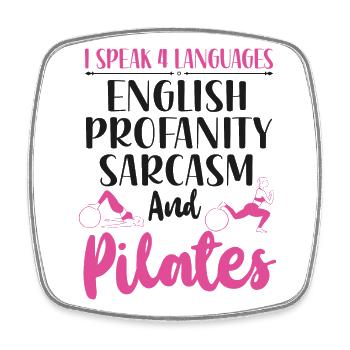 Instructeur de Pilates Professeur Je parle - Magnet carré - blanc - Devant