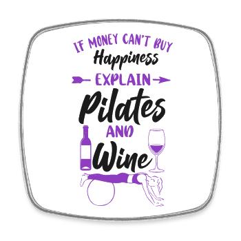 Instructeur de Pilates Professeur de vin Si - Magnet carré - blanc - Devant