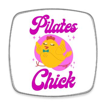 Instructeur de Pilates Professeur de poulet - Magnet carré - blanc - Devant