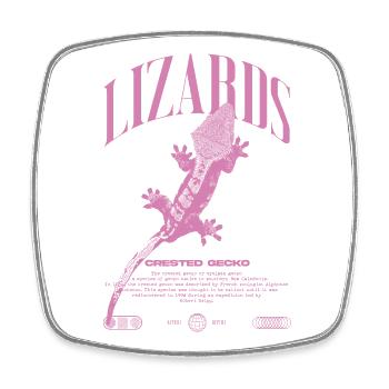 Crested Gecko Streetwear Lizard Keeper - Square fridge magnet - white - Front