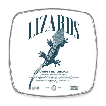 Crested Gecko Streetwear Lizard Keeper - Square fridge magnet - white - Front