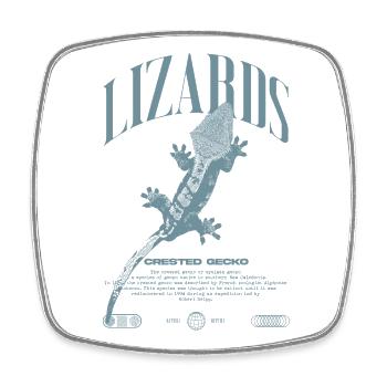 Crested Gecko Streetwear Lizard Keeper - Square fridge magnet - white - Front