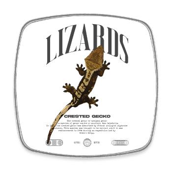 Crested Gecko Streetwear Lizard Keeper - Square fridge magnet - white - Front