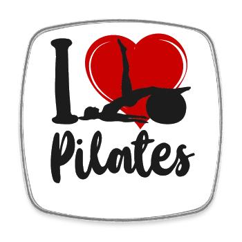 Pilates Instructor Teacher Heart I - Square fridge magnet - white - Front