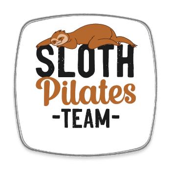 Pilates Instructor Teacher Sloth - Viereckiger Kühlschrankmagnet - Weiß - Vorne