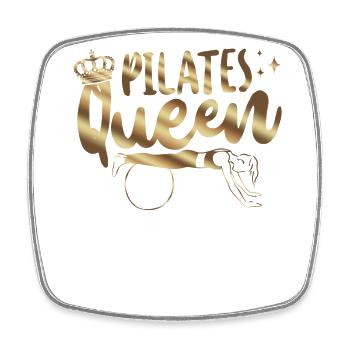 Pilates Instructor Teacher Queen - Viereckiger Kühlschrankmagnet - Weiß - Vorne