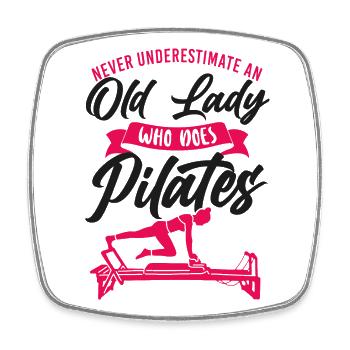 Instructeur de Pilates Professeur Grand-mère - Magnet carré - blanc - Devant