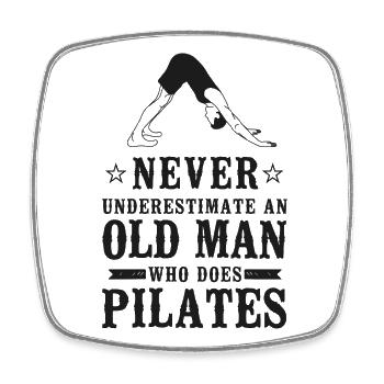 Instructeur de Pilates Enseignant Grand-père - Magnet carré - blanc - Devant