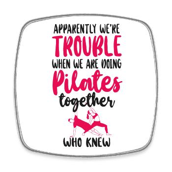 Pilates Instructor Teacher Friends - Square fridge magnet - white - Front