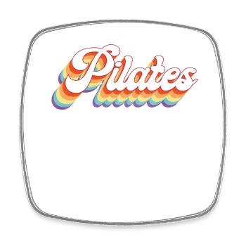 Instructeur de Pilates Professeur Rétro - Magnet carré - blanc - Devant