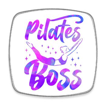 Pilates Instructor Teacher Pilates - Viereckiger Kühlschrankmagnet - Weiß - Vorne