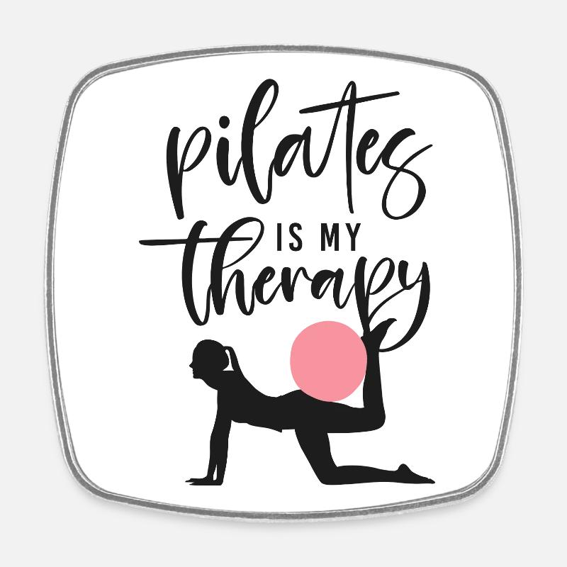 Instructeur de Pilates Professeur de Pilates - Magnet carré - blanc
