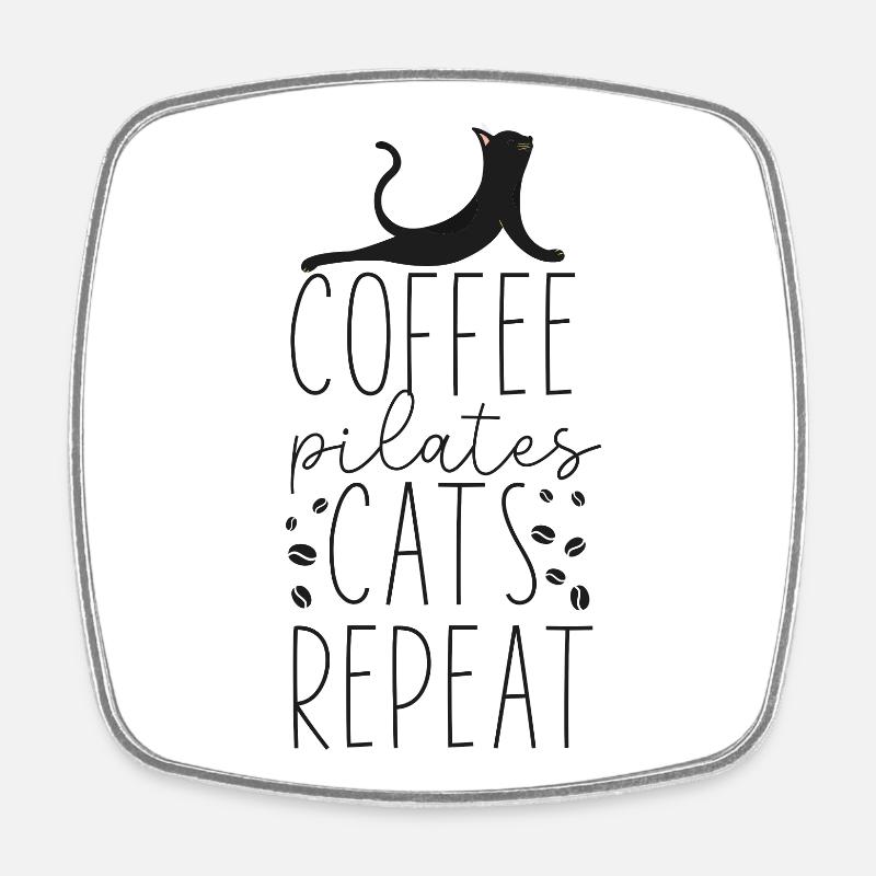Instructeur de Pilates Professeur Café - Magnet carré - blanc